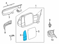 OEM 2021 Ram 1500 SPOTTER Mirror Replacement Diagram - 68460761AA