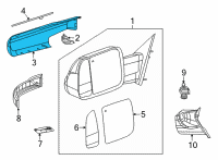 OEM Ram Mirror Diagram - 68460989AA