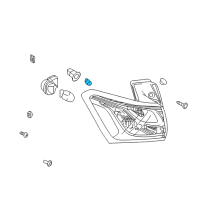 OEM Chevrolet Cruze Limited Taillamp Bulb Diagram - 13503359