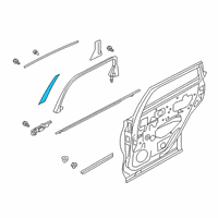 OEM 2020 Infiniti QX50 Cover-Rear Door Sash, RH Diagram - 822D2-5NA0A