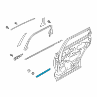 OEM 2019 Infiniti QX50 Moulding-Rear Door, LH Diagram - 82871-5NA0A