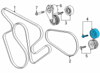 OEM 2021 Chevrolet Silverado 3500 HD Idler Pulley Diagram - 12676231