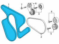 OEM 2021 GMC Sierra 2500 HD Serpentine Belt Diagram - 12654273