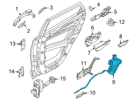 OEM 2022 Hyundai Tucson LATCH ASSY-REAR DOOR, LH Diagram - 81410-CW000