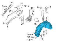 OEM 2020 Lincoln Corsair GUARD - FRONT SPLASH Diagram - LJ7Z-16103-A