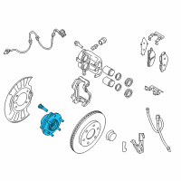 OEM Infiniti Road Wheel Hub Assembly, Front Diagram - 40202-1LA2A