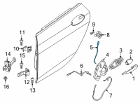 OEM 2022 BMW 228i xDrive Gran Coupe OPERATING ROD, DOOR REAR LEF Diagram - 51-22-7-474-339