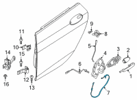 OEM 2022 BMW 228i xDrive Gran Coupe BOWDEN CABLE, OUTSIDE DOOR H Diagram - 51-22-7-474-336