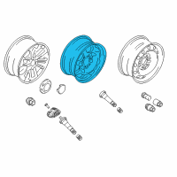 OEM 2019 Ford Expedition Wheel, Alloy Diagram - JL1Z-1007-C