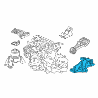 OEM Honda HR-V Rubber, Trans Mounting Diagram - 50850-T7J-912