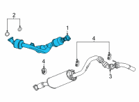 OEM Chevrolet Express 3500 Converter & Pipe Diagram - 84854615