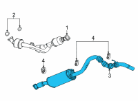 OEM 2022 GMC Savana 2500 Muffler W/Tailpipe Diagram - 84896834