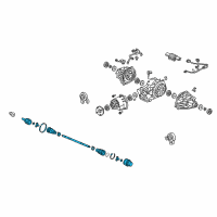 OEM Acura RL Driveshaft Assembly, Passenger Side Diagram - 42310-SJA-003