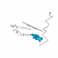 OEM 2008 Chevrolet Aveo5 Motor Asm, Rear Window Wiper Diagram - 96543071