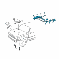 OEM 2001 Toyota 4Runner Cable Set Diagram - 19037-62050