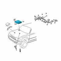 OEM 1999 Toyota 4Runner ECM Diagram - 89661-3D552-84