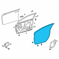 OEM 2019 Toyota Corolla Door Weatherstrip Diagram - 67861-12B30