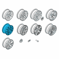 OEM 2017 BMW 740i xDrive Light Alloy Rim Ferricgrey Diagram - 36-11-7-850-584