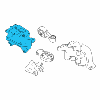 OEM Nissan Sentra Engine Mounting Insulator, Left Diagram - 11220-1KF2B