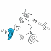 OEM 2016 Kia Forte5 Front Brake Disc Dust Cover Right Diagram - 51756A7000