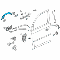 OEM 2019 Honda Pilot Handle Complete Passenger Side (Platinum White Pearl) Diagram - 72141-TG7-A81ZP