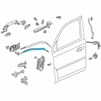 OEM 2019 Honda Pilot Cable, Left Front Door Lock Diagram - 72173-TG7-A00