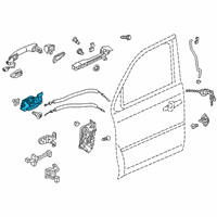 OEM Honda Passport Handle Assembly, Passenger Side Inside (Deep Black) Diagram - 72120-TG7-A01ZB
