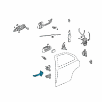 OEM 2001 Honda Civic Checker, Left Front Door Diagram - 72380-S5D-A01