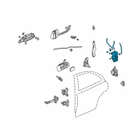 OEM 2001 Honda Civic Lock Assembly, Right Front Door Diagram - 72110-S5A-A01