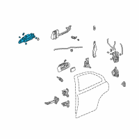 OEM 2001 Honda Civic Handle Assembly, Left Front Door (Outer) Diagram - 72180-S5A-013