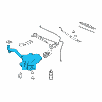 OEM Chevrolet Corvette Container, Windshield Washer Solvent Diagram - 19256712