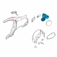 OEM 2013 Ford Police Interceptor Sedan Filler Pocket Diagram - AG1Z-5427936-A
