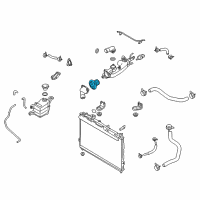 OEM Hyundai Genesis Coupe Thermostat Assembly Diagram - 25500-3C130