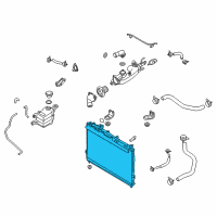 OEM 2012 Hyundai Veracruz Radiator Assembly Diagram - 25310-3J500