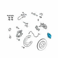 OEM 2010 Ford Mustang Rear Pads Diagram - DR3Z-2200-B