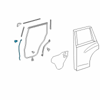 OEM 2011 Lexus GX460 WEATHERSTRIP, Rear Door Diagram - 67896-60040