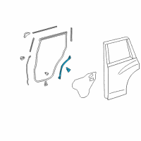 OEM 2020 Lexus GX460 WEATHERSTRIP, Rear Door Diagram - 67888-60020