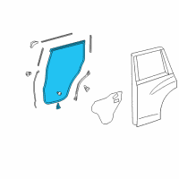 OEM 2010 Lexus GX460 WEATHERSTRIP, Rear Door Diagram - 67871-60130