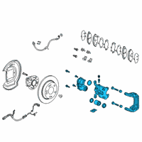 OEM 2021 Honda Clarity Caliper Sub-Assembly Diagram - 43019-TRT-A11