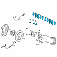 OEM 2020 Honda Clarity Pad Set, Rear Diagram - 43022-TRT-A10