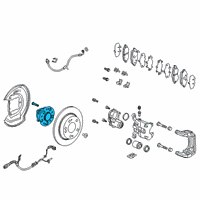 OEM 2020 Honda Clarity Bearing, Rear Hub Unit Diagram - 42200-TRN-H61