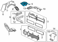 OEM Honda Fan Assembly-, Cooling Diagram - 1J810-5RD-H01