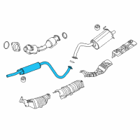 OEM 2019 Nissan Sentra Exhaust, Sub Muffler Assembly Diagram - 20300-4FU0A