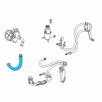 OEM Jeep Liberty Line-Power Steering Reservoir Diagram - 52088718AD