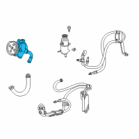 OEM 2002 Jeep Liberty Power Steering Pump Diagram - 52088711AE