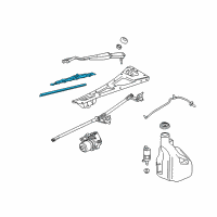 OEM Chevrolet SSR Blade Asm-Windshield Wiper (Dry Blade) Diagram - 15828972