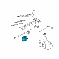 OEM 2006 Chevrolet SSR Motor Asm-Windshield Wiper Diagram - 15883514