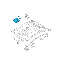 OEM 2009 Hyundai Sonata Overhead Console Lamp Assembly Diagram - 92800-3K001-V2