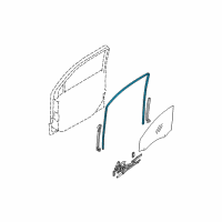 OEM 2008 Kia Sorento Run-Front Door, LH Diagram - 825163E000