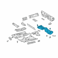 OEM 2002 Toyota MR2 Spyder Pan, Center Floor Diagram - 58211-17020